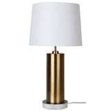 Oriel Lighting SAVONA Scandi Table Lamp in Antique Brass