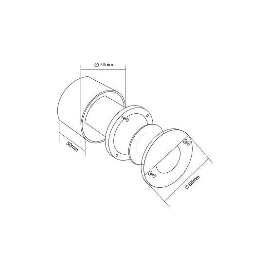 SAL RECESSED WALL LED LIGHT IP44 BREMER S9337