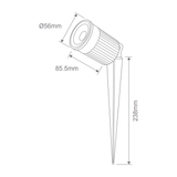 Domus ZOOM-PRO 12W 12/24V DC GARDEN SPIKE