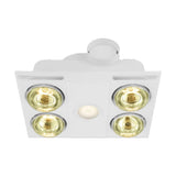 Eglo HEATFLOW Bathroom Heater & Light with 4 Heat Lamp