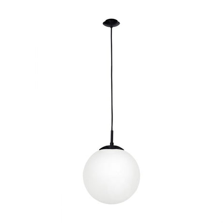 Eglo Lighting Rondo 60W E27 Black/Opal 2M Pendant Light