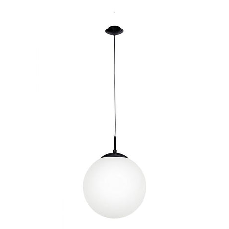 Eglo Lighting Rondo 60W E27 Black/Opal 2M Pendant Light