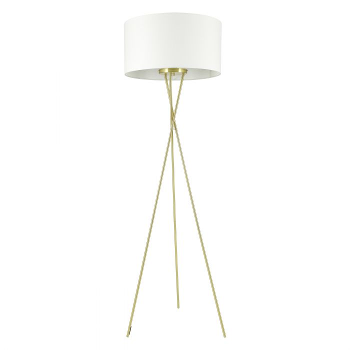 Eglo Lighting Fondachelli 28W E27 Brass Matt/White Floor Lamp