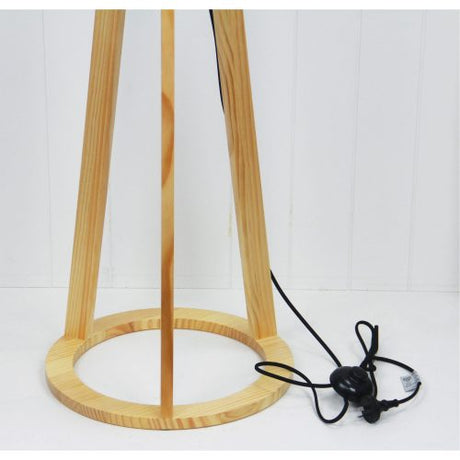 Oriel Lighting STABB FLOOR LAMP Natural Timber base only E27