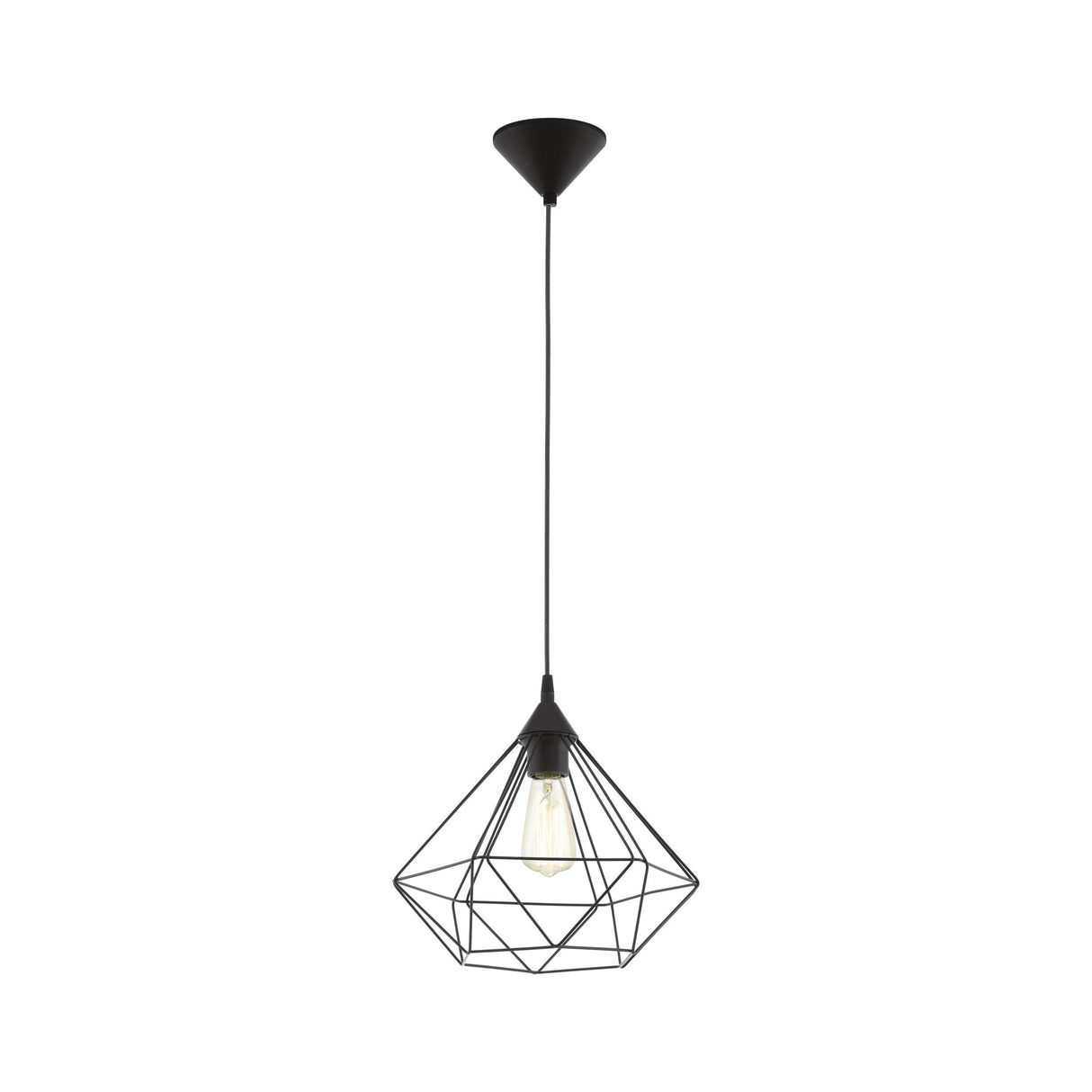 Eglo Lighting TARBES pendant light LED filament globes Black