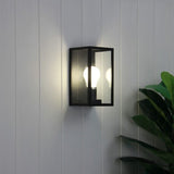 Oriel Lighting PANDORA FLUSH Hamptons Style Outdoor Sconce Black