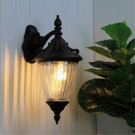 Oriel Lighting NEWARK DOWN Traditional Outdoor Wall Light Black