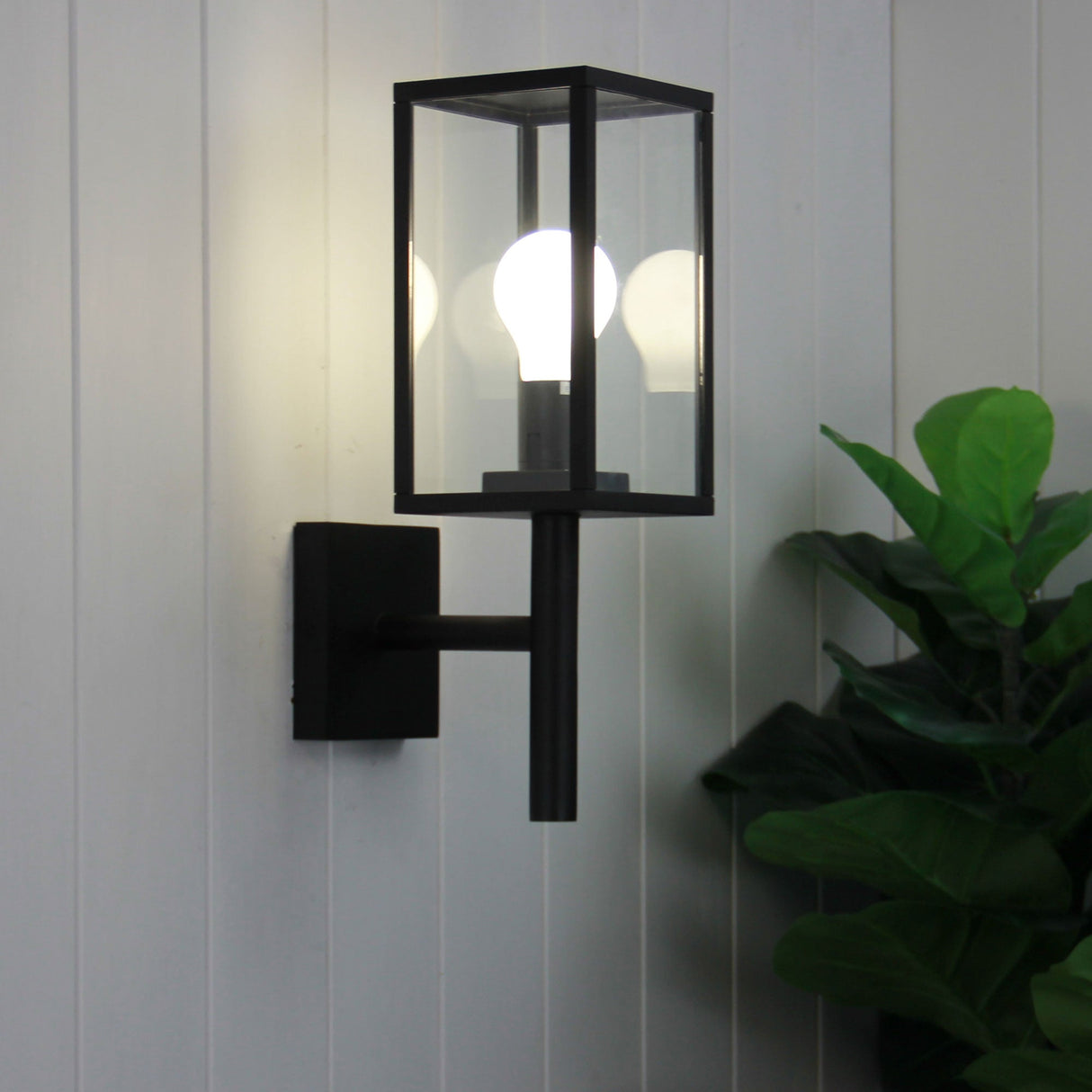 Oriel Lighting PANDORA WALL BRACKET Hamptons Style Outdoor Wall Light Black