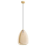 Eglo Lighting ALOBRASE pendant light Amber organically shaped glass