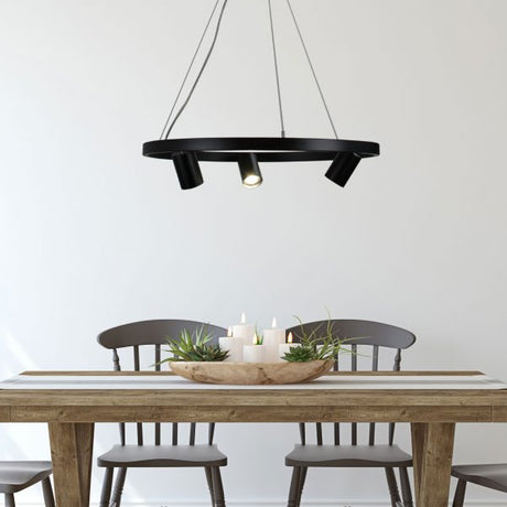 Oriel PANO 3 light pendant Black