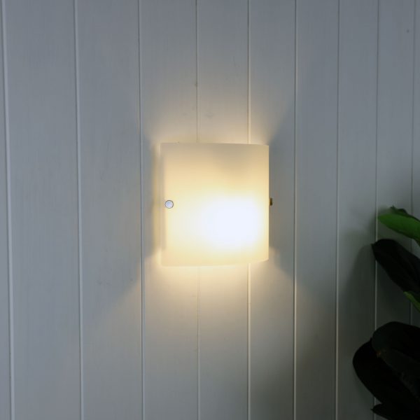 Oriel Lighting DUO.2 Simple Wall Mounted Light Frost Glass