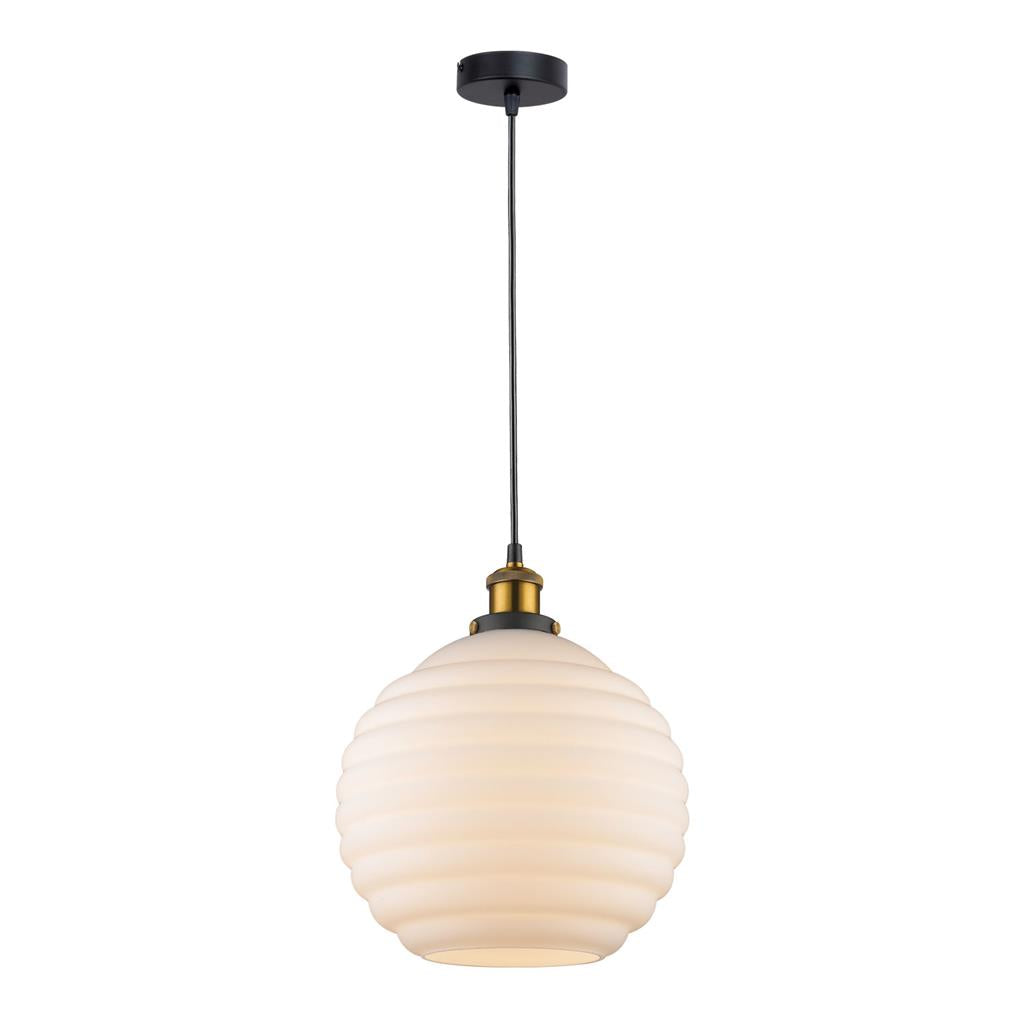 Domus EVA Glass Pendant Smoke or Opal Glass 240V - E27