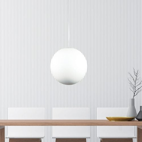 Oriel Lighting PHASE 40 White Acrylic Sphere Pendant