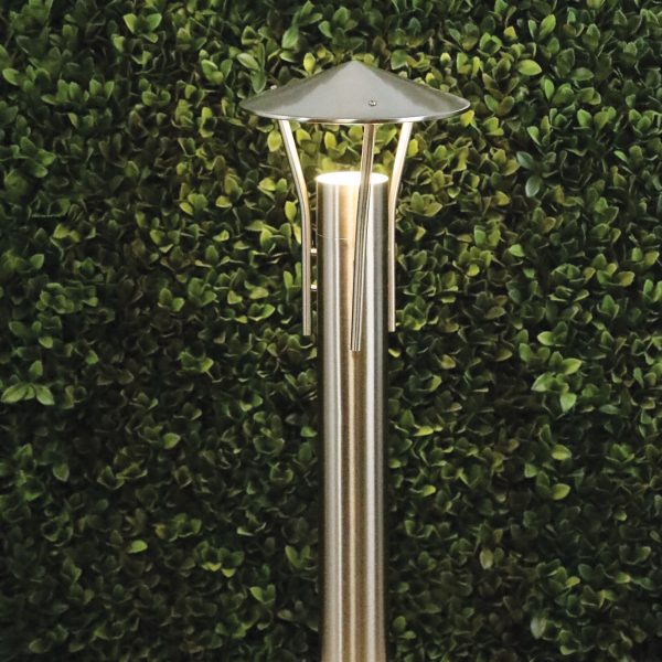 Oriel Lighting TRESCO BOLLARD 240V Outdoor 304 Stainless Stee Garden 59cm