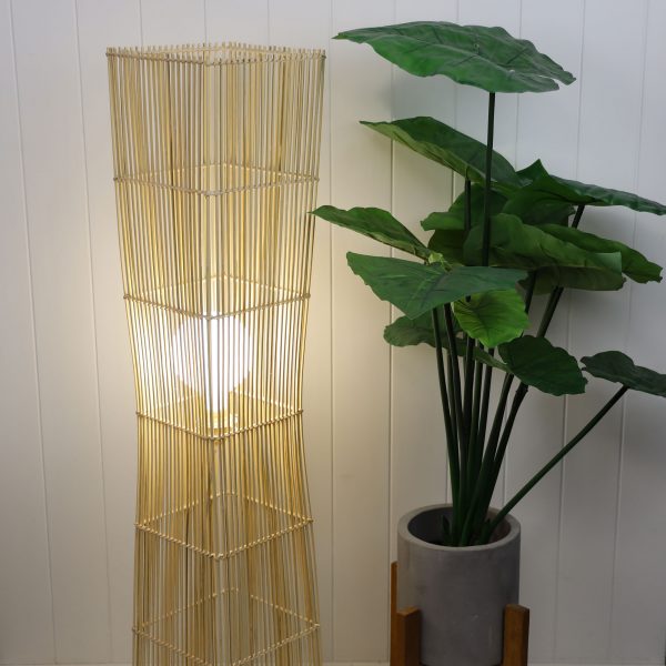 Oriel Lighting JAMBI Rattan Cane Floor Lamp