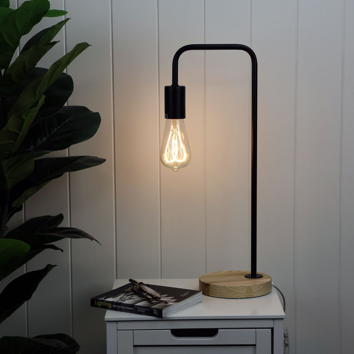 Oriel Lighting LANE Scandi Table Lamp Timber