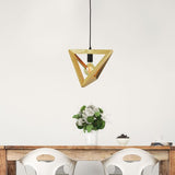 Oriel Lighting TRAP II Geometric Scandi Timber Pendant