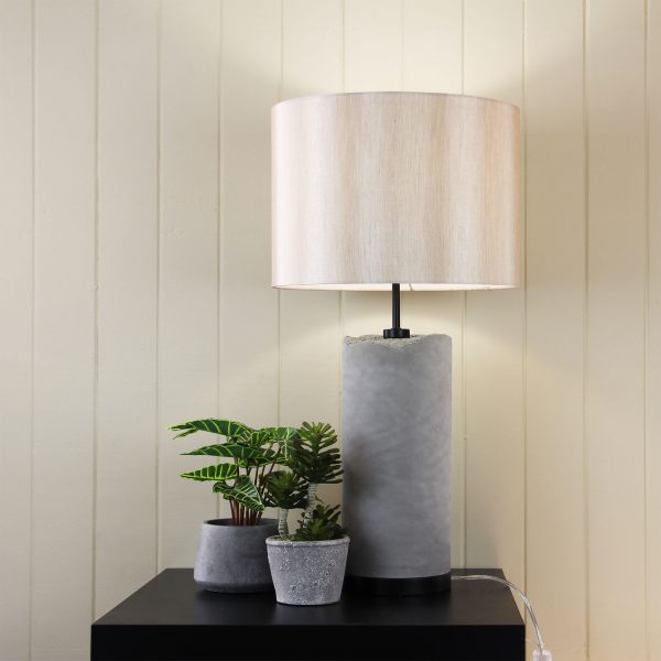 Oriel Lighting PILOS Concrete-Finish Table Lamp