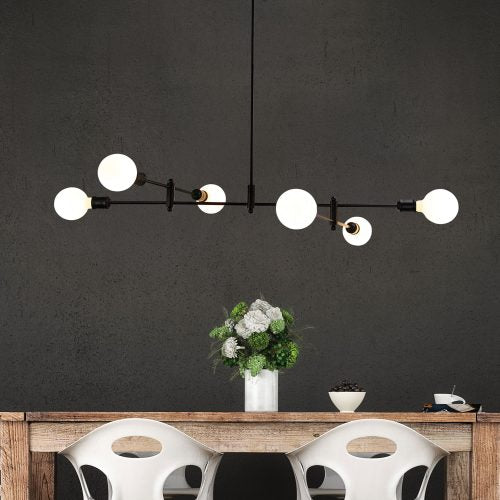 Oriel Lighting EPPING 120cm Adjustable Globe Pendant Black