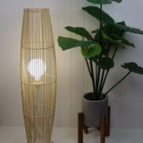 Oriel Lighting MATRAM Rattan Cane Floor Lamp Natural