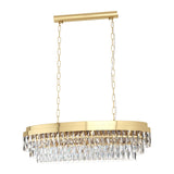 Eglo Lighting VALPARAISO pendant light stepped rows of stunning crystals Gold