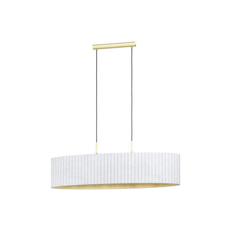 Eglo Lighting Tamaresco E27 Brass/White Oval Pendant Light