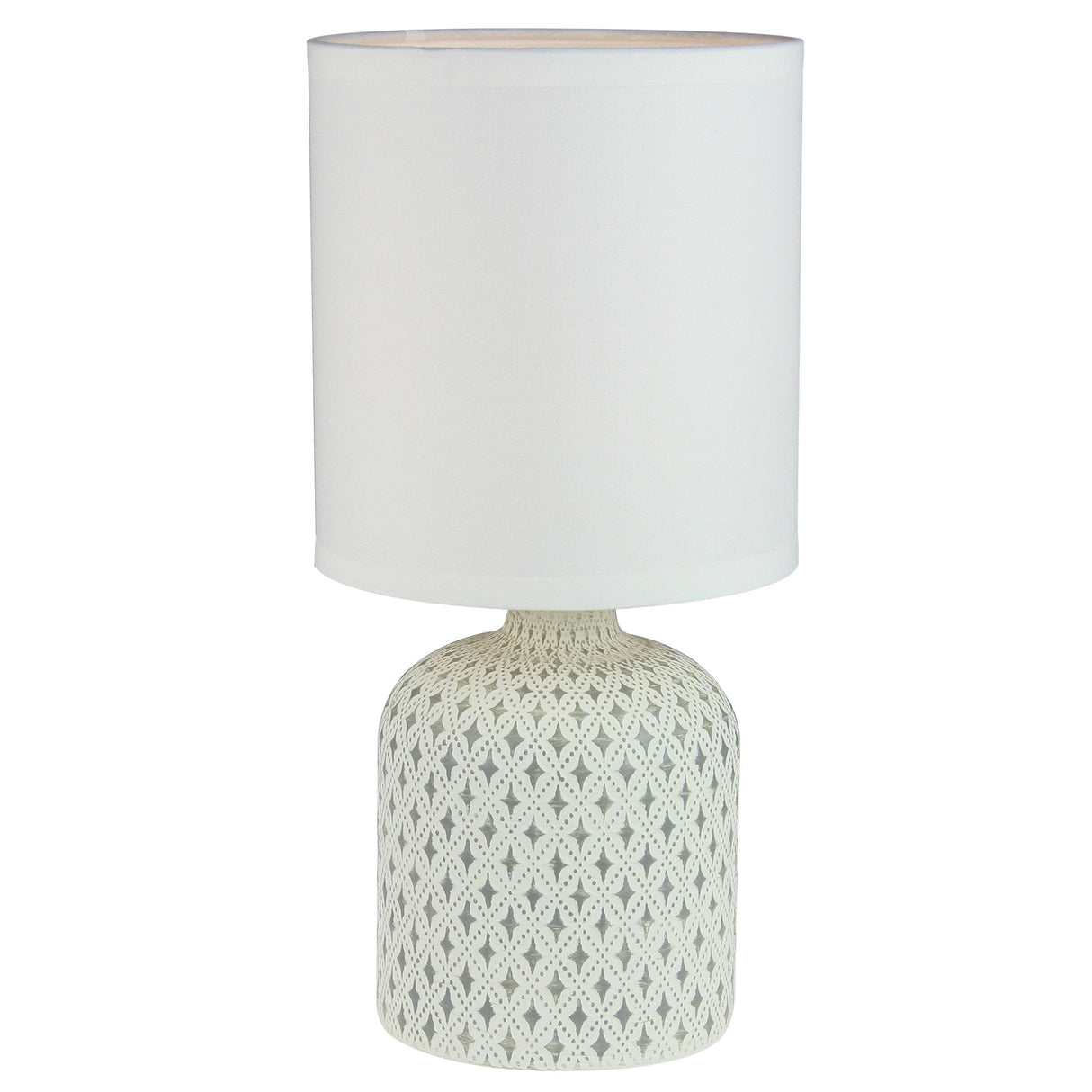 Oriel Lighting Vera ceramic base complete with shade.