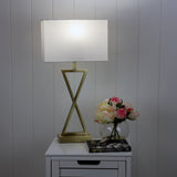 Oriel Lighting KIZZ  Stylish Bedside Lamp with Polyester Shade