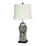 Oriel Lighting DORNE Classic Antique Cut Lamp with Harp Shade