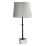 Oriel Lighting UMBRIA Height Adjustable Scandi Lamp in Antique Brass