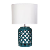 Oriel Lighting CASBAH Moorish Cut Ceramic Table Lamp