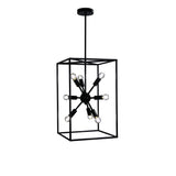 Oriel Lighting GEORGETOWN.35 Designer Box Pendant with Exposed Globes Black