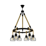 Eglo Lighting RAMPSIDE pendant light rustic rope design