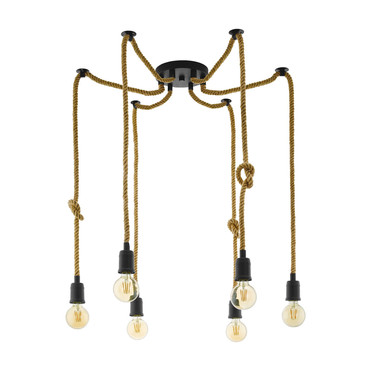 Eglo Lighting RAMPSIDE pendant light rustic rope design