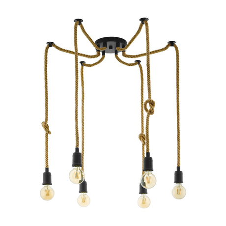 Eglo Lighting RAMPSIDE pendant light rustic rope design