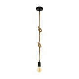 Eglo Lighting RAMPSIDE pendant light rustic rope design