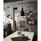 Eglo Lighting PRIDDY pendant light all black finish and metal shades
