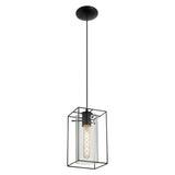 Eglo Lighting LONCINO pendant light black steel and black-transparent
