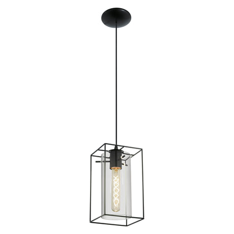 Eglo Lighting LONCINO pendant light black steel and black-transparent
