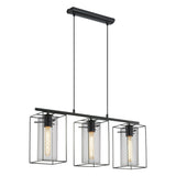 Eglo Lighting LONCINO pendant light black steel and black-transparent