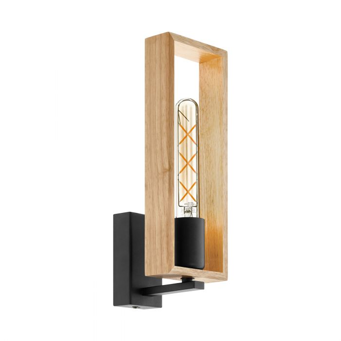 Eglo Lighting Littleton 60W E27 Black/Light Wood