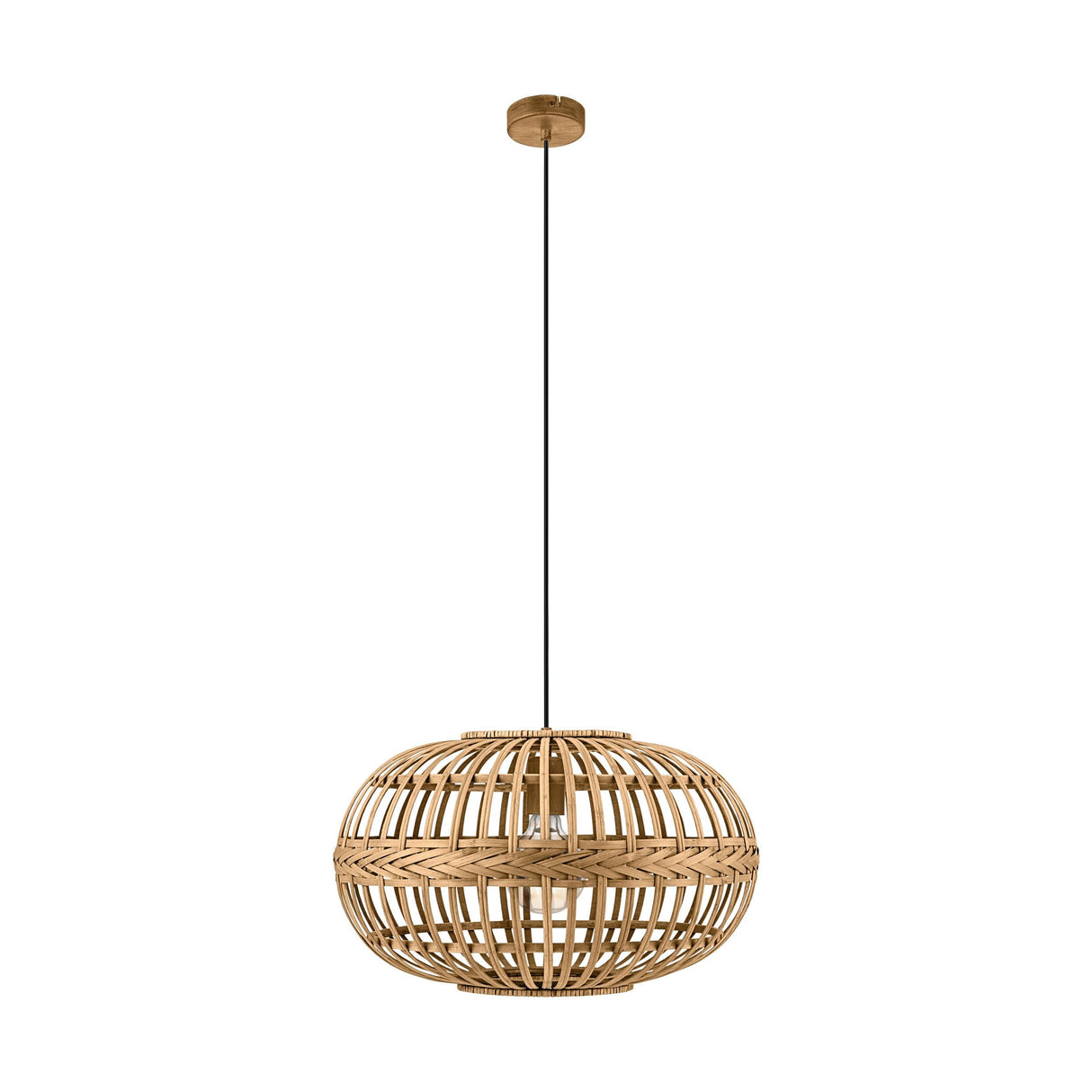 Eglo Lighting AMSFIELD pendant light 380mm in natural cane