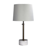 Oriel Lighting UMBRIA Height Adjustable Scandi Lamp in Antique Brass