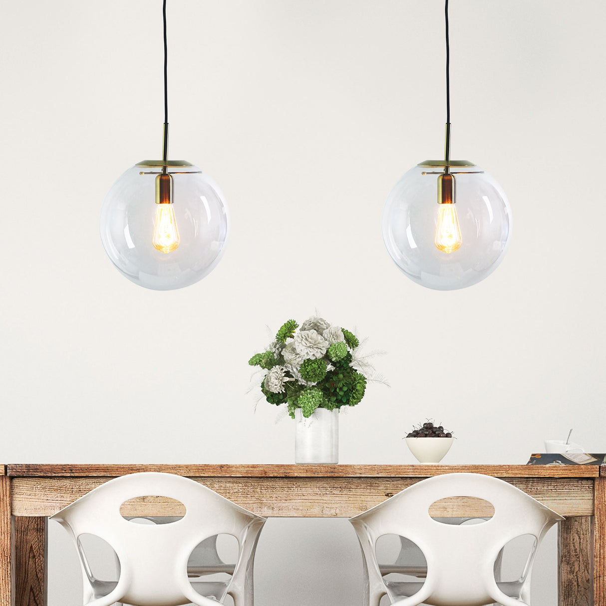 Oriel Lighting NEWTON.30 Clear Glass Pendant