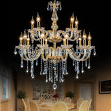 Maria Teresa 8+4 Light Crystal Chandelier Pendants by VM Lighting