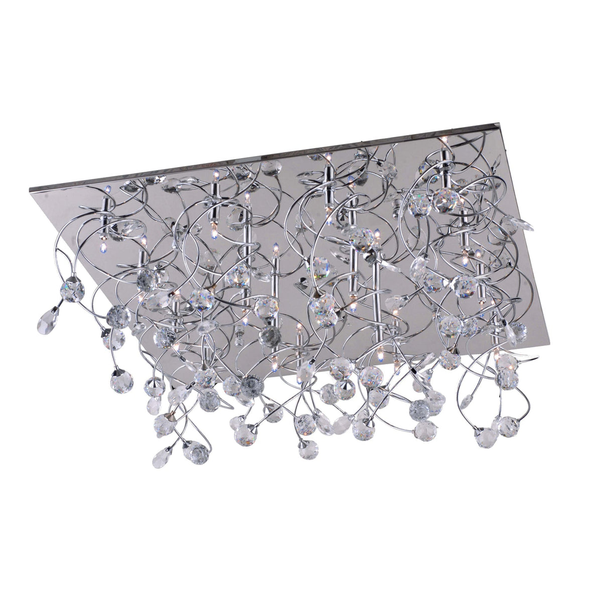 Katie 9 Light Crystal Square Flush by VM Lighting