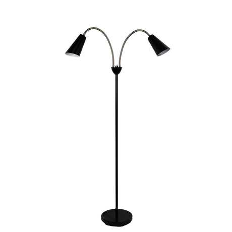 Oriel Lighting  WALT mid-century styled twin floor lamp