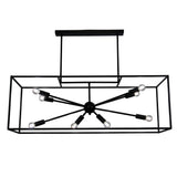 Oriel Lighting GEORGETOWN.100 Designer Box Pendant with Exposed Globes Black