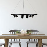 Oriel Lighting PANO 6 light pendant Black