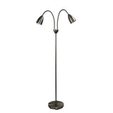 Oriel Lighting STAN mid-century styled twin floor lamp